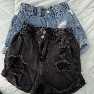 Lot of 2 Forever 21 Distressed Denim Shorts XS